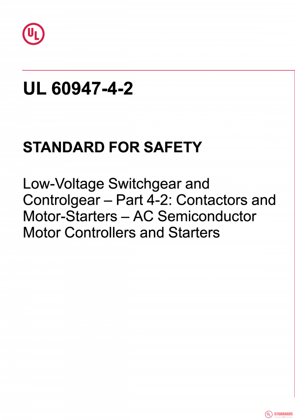 UL 60947-4-2 PDF UL 60947-4-2 PDF